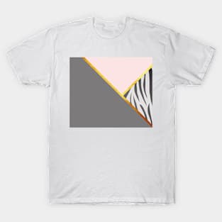 Abstract zebra print, color blocking T-Shirt